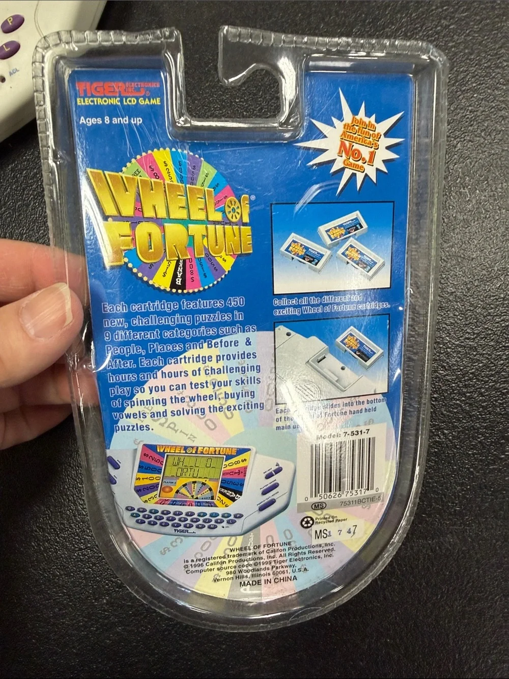 Tiger Wheel of Fortune Handheld Electronic Game Vintage 1990’s game